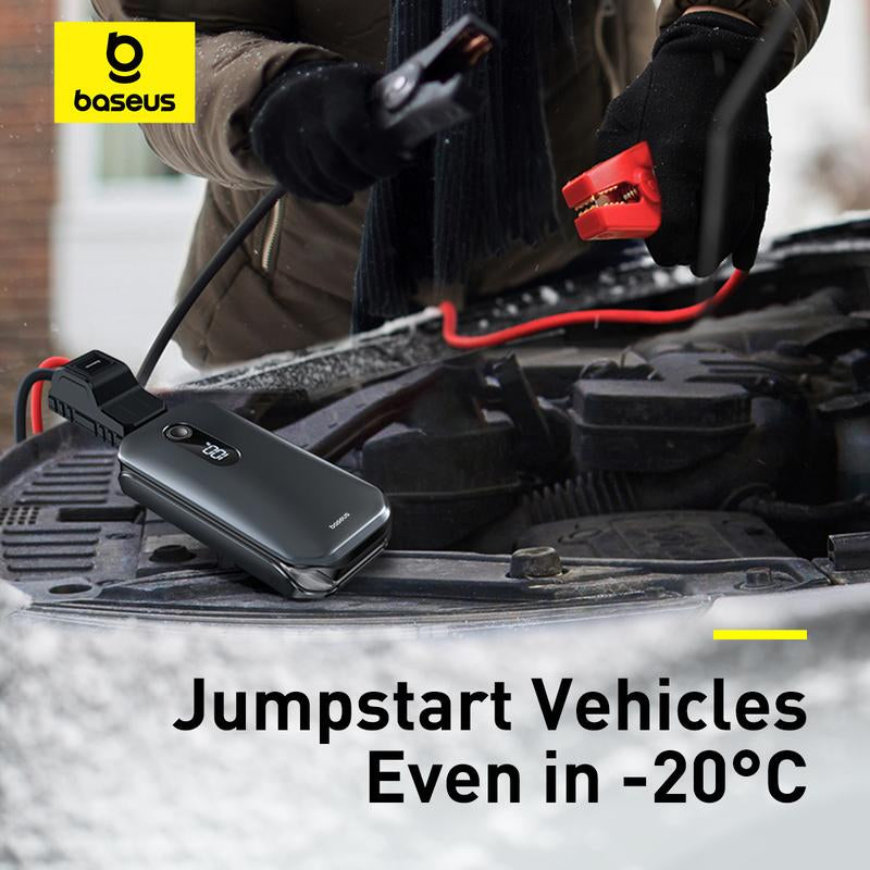 Baseus 1000A Portable Car Jump Starter Pack Booster Charger Battery Gift for Him Fast Deliver C02 Phone Holder T-Space Holder