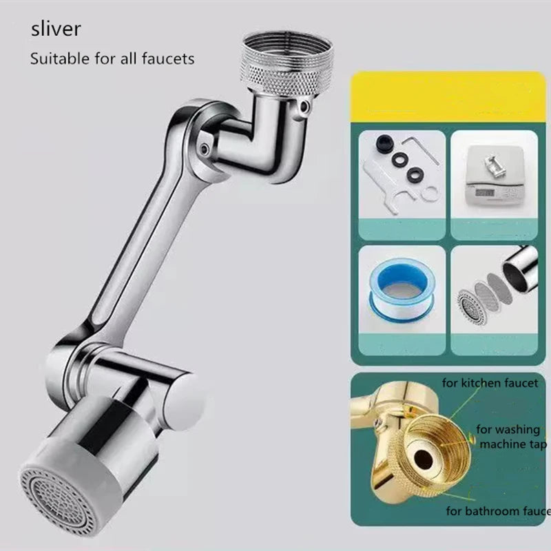 Heavy Metal Universal 1080° Rotation Faucet Sprayer Head for Kitchen Washbasin Extension Faucet Bubbler Sink Tap Splash Nozzle