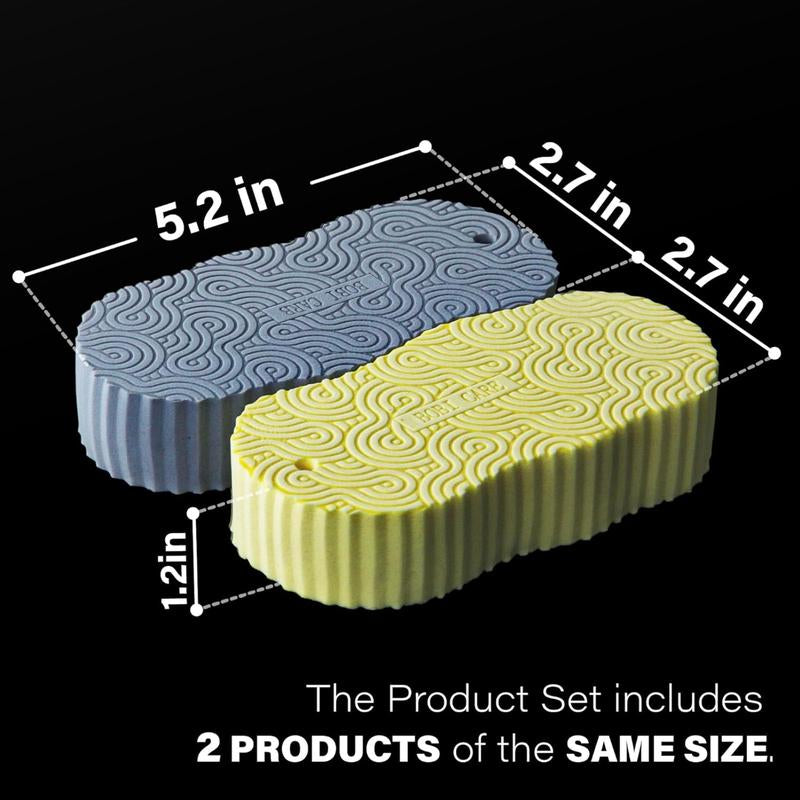 [2Count]Magic Exfoliating Bath Sponge,3D Super Soft Exfoliating Bath Sponge,Skin Friendly and Reusable,Alternative to Exfoliating Gloves,Random Color.