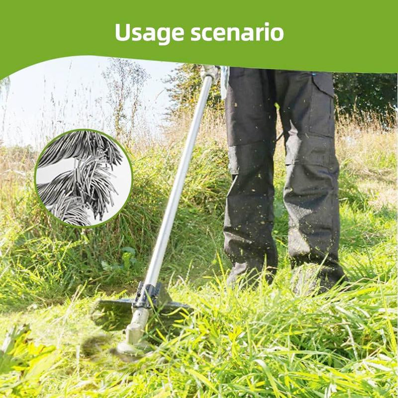 Steel Wire Rotary Brush Cutter Trimmer Head, (Bore 0.2Inch/5Mm) Weed Wacker Replacement Heads, Wired Trimmer Head Replacement for Electric Battery Powered Cordless String Trimmer, Weed Eater, Moss & Rust Removal