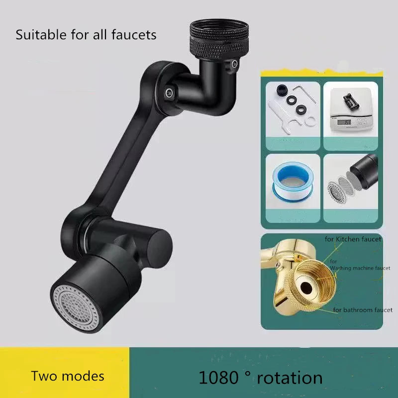 Heavy Metal Universal 1080° Rotation Faucet Sprayer Head for Kitchen Washbasin Extension Faucet Bubbler Sink Tap Splash Nozzle