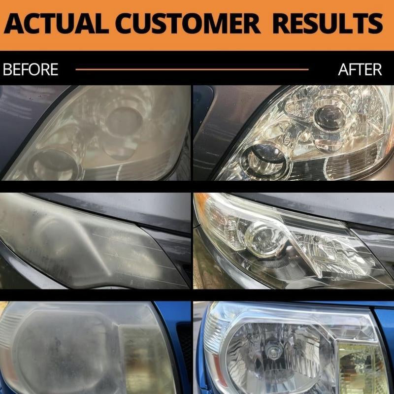 No Polishing,Atomization Cleaning,Car Headlight Renovation Repair Liquid,Car Light Crystal Plating Liquid Yellowing,Detergent Polishing Set, Car Maintenance,Car Beauty,Car Renovation.Sensiohome
