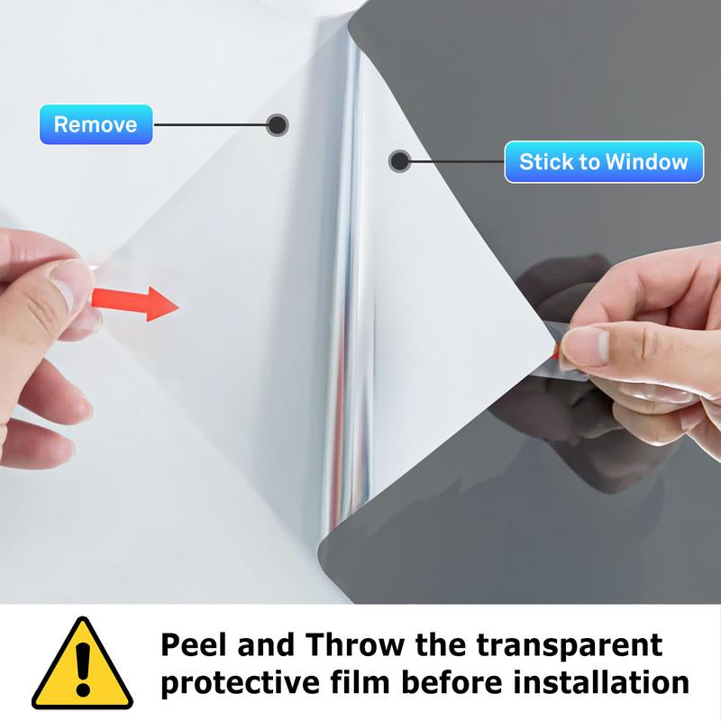 Lentorgi-Thermal Control Window Film, Window Tint Sun Shading and UV Protection, One Way Privacy Mirror Reflective Film, Explosion Proof Premium PET Material