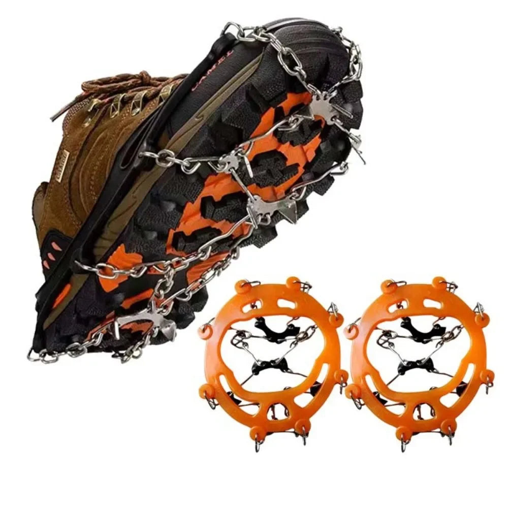 Outdoor Winter Hiking Climbing Snow Spikes Crampons Cleats Chain Claws Grips Boots Cover Ice Gripper Spike for Shoes anti Slip
