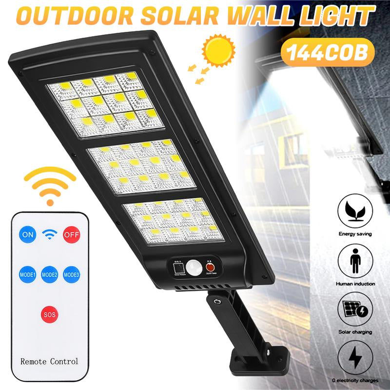 Solar Street Light Outdoor Solar Parking Lot Light, LED Wide Angle Lamp with Motion Sensor IP67 Waterproof Commercial Lighting Modern，Dealsforyoudays