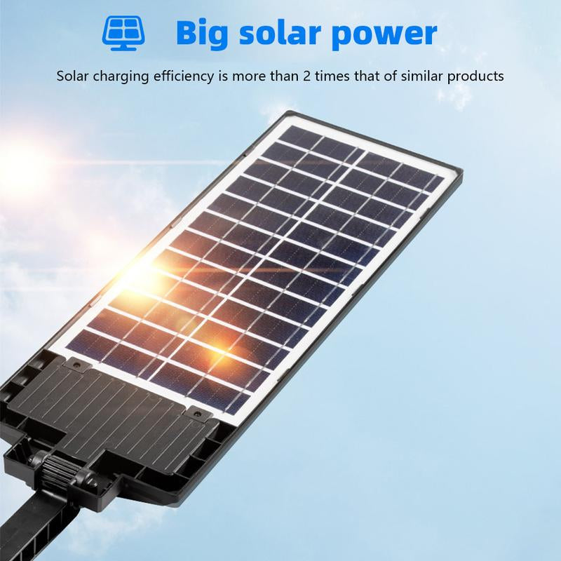 Solar Street Light Outdoor Solar Parking Lot Light, LED Wide Angle Lamp with Motion Sensor IP67 Waterproof Commercial Lighting Modern，Dealsforyoudays