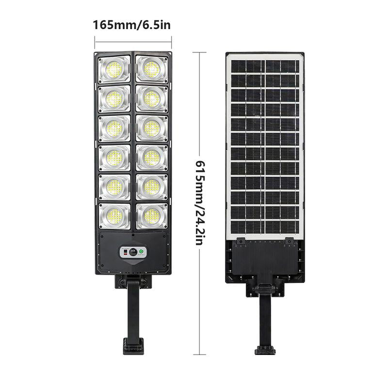 Solar Street Light Outdoor Solar Parking Lot Light, LED Wide Angle Lamp with Motion Sensor IP67 Waterproof Commercial Lighting Modern，Dealsforyoudays