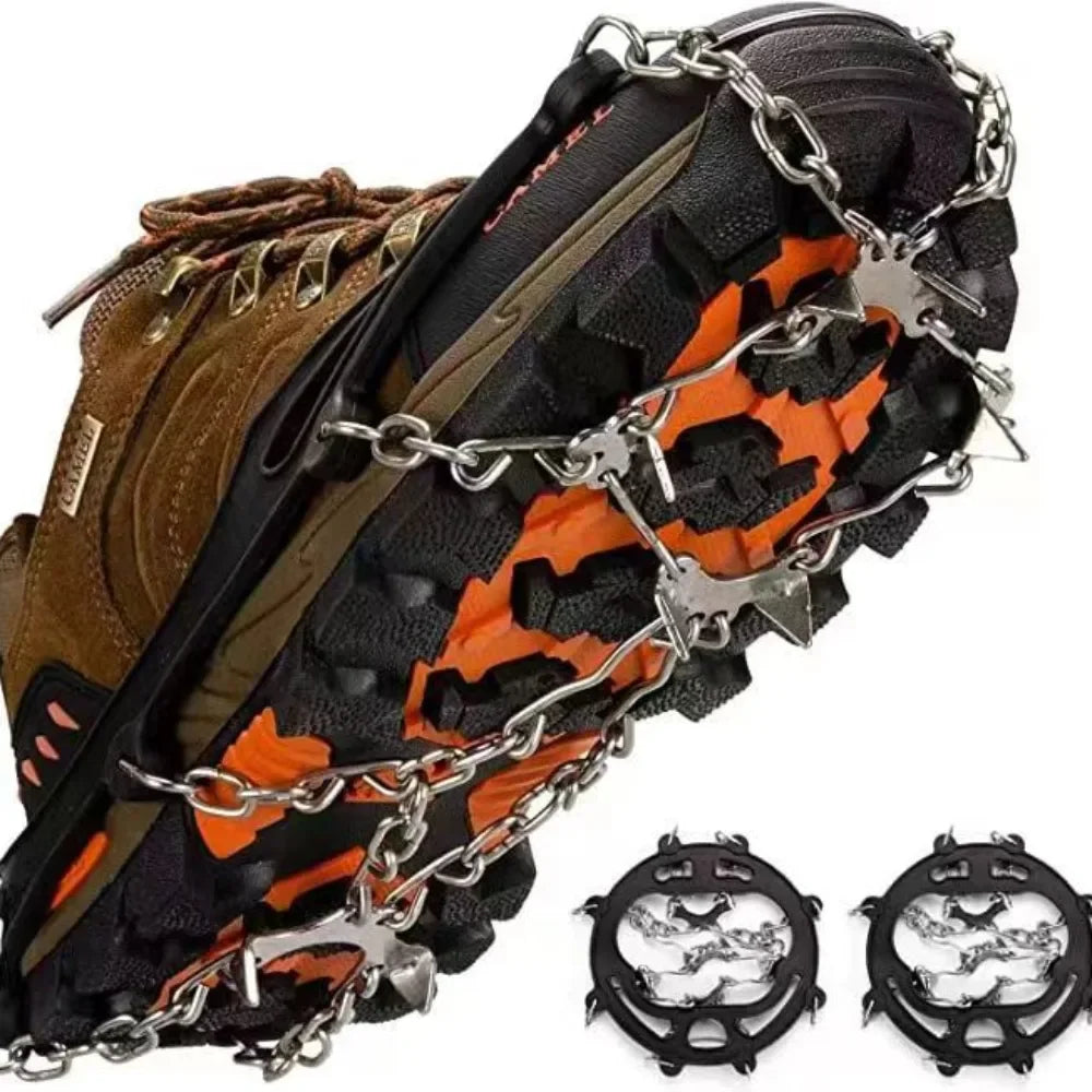 Outdoor Winter Hiking Climbing Snow Spikes Crampons Cleats Chain Claws Grips Boots Cover Ice Gripper Spike for Shoes anti Slip
